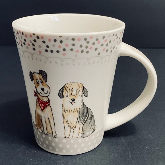 Casa Signature Happy Cats And Dogs Porcelain Coffee/Tea Mugs Set Of 2 - Picture 8 of 11